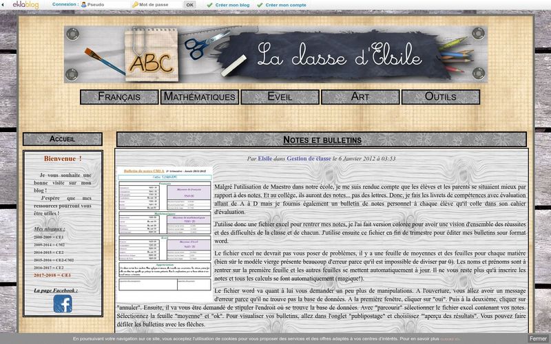 La classe d'Elsile : Notes et bulletins