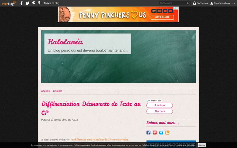 Différenciation Découverte de Texte au CP : Kalolanéa